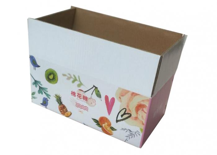 批發(fā)印花標(biāo)志折疊白色定制郵件紙板瓦楞紙箱